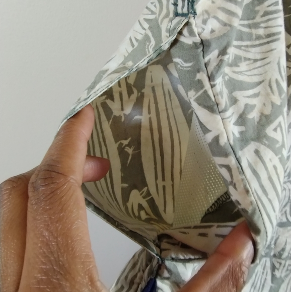 -Newport Blue Hawaiian Tribal tropical Board Shorts Swim Trunks Mens Size M - Picture 9 of 14